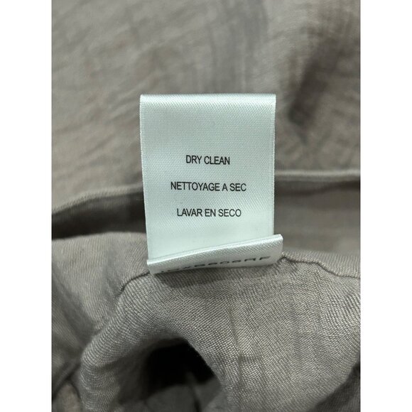 BCBG Maxazria Taupe High Waisted Tapered Pants Button Detail Sz 8 - Picture 9 of 11